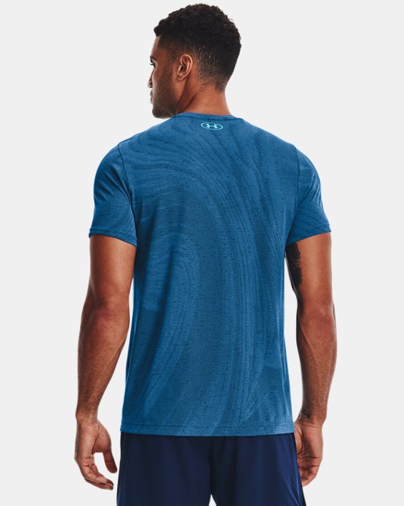 Men's UA Seamless Surge Short Sleeve, Blue, pdpMainDesktop image number 1